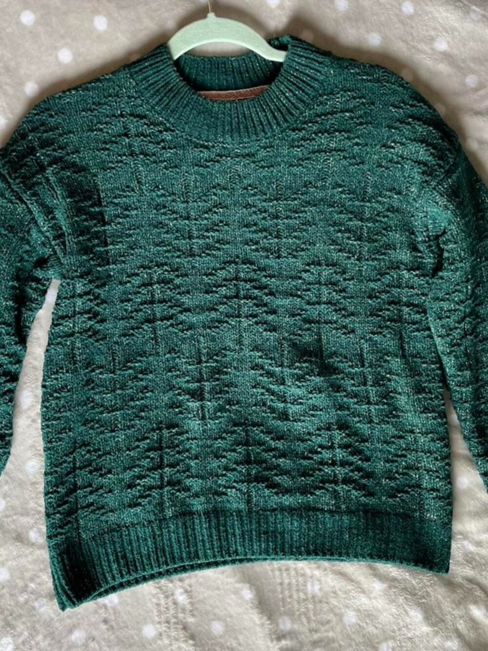 Women's Green and Silver Weatherproof Sweater